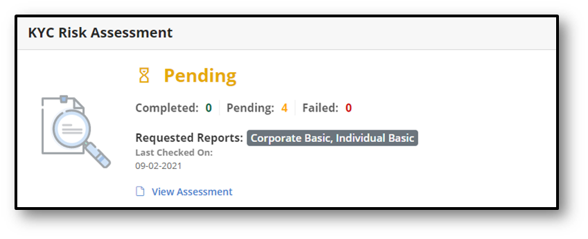 KYC Check at an entity level