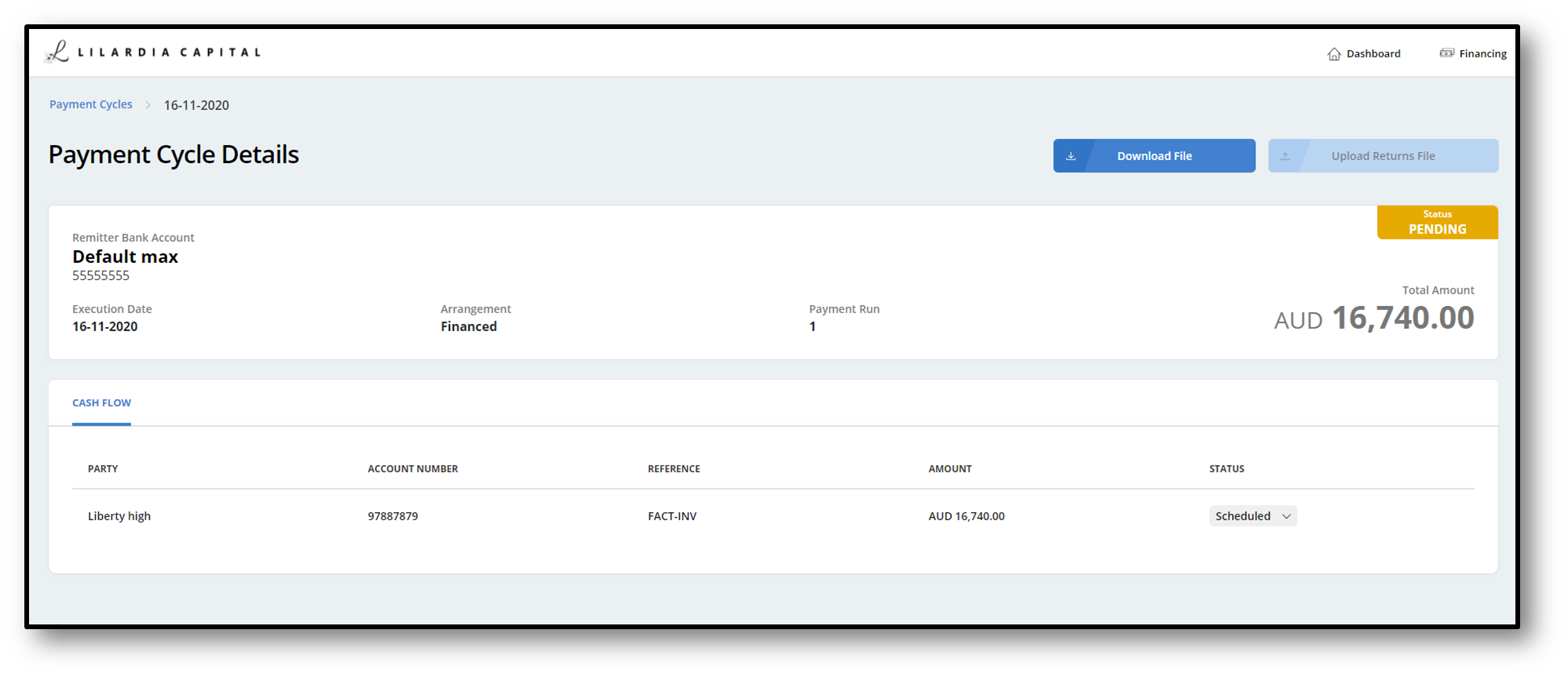 Execute payment cycles