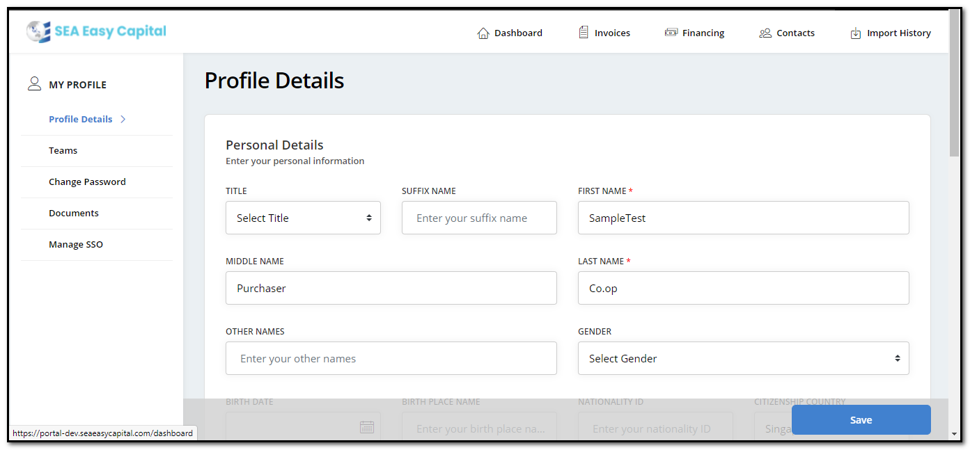 SINGPASS INTEGRATION